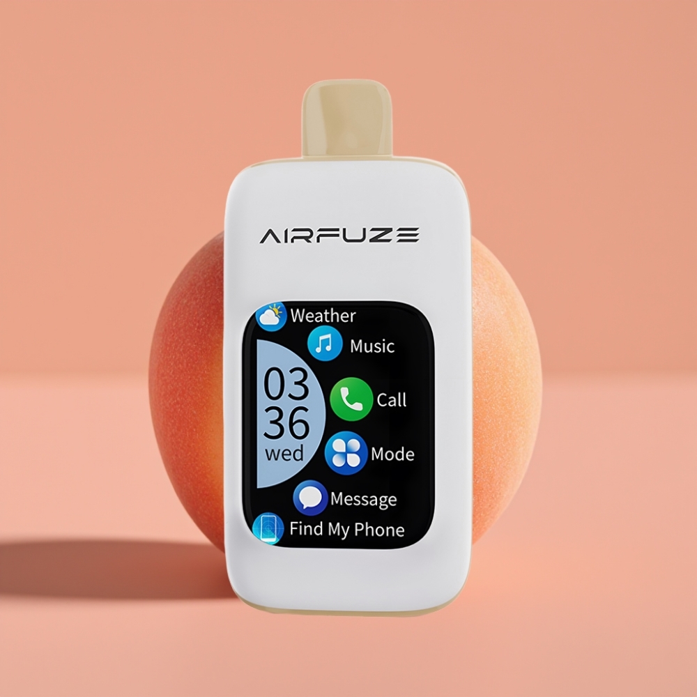 AirFuze Smart 30000 Puds Skærmpeach Dispenserbar Pod med Touchskærm og Type-C