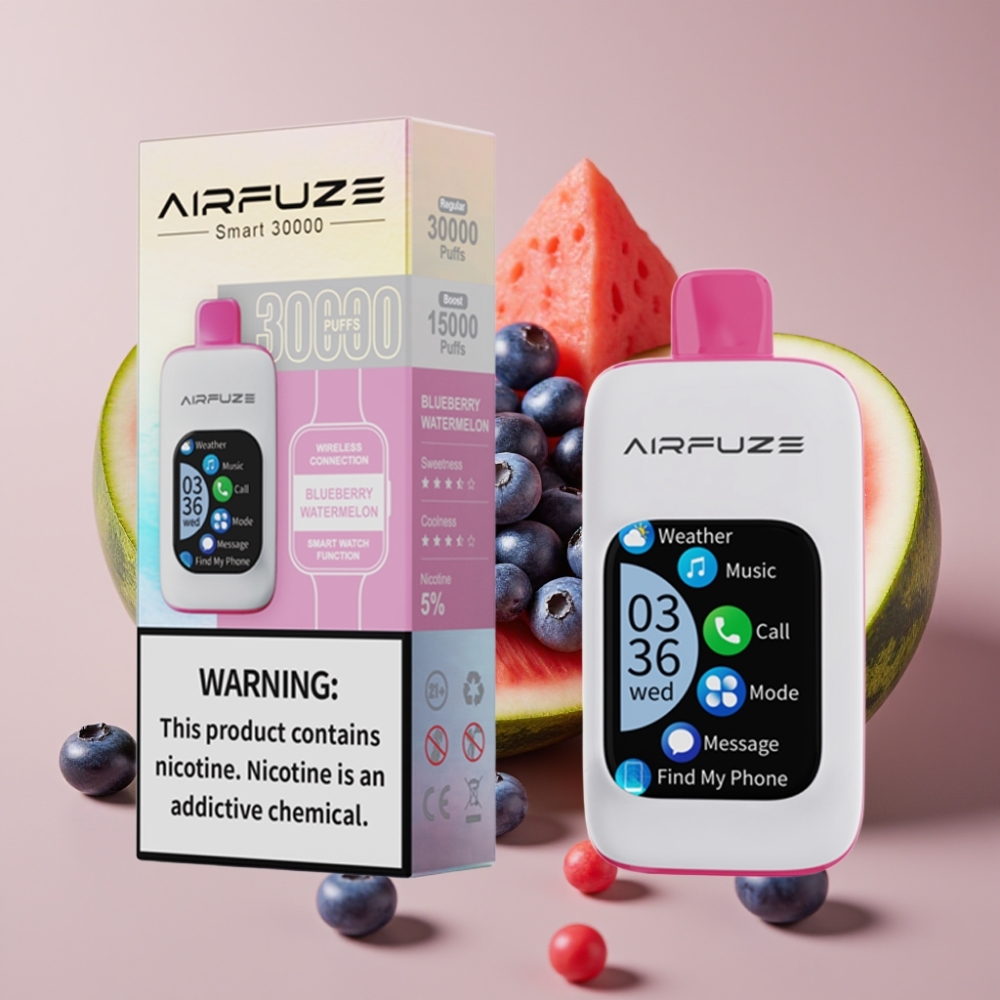 AirFuze Smart 30000 Puffs Disposable Pod Blåbær Vandmelon 900mAh Type-C