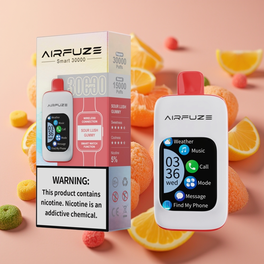AirFuze Smart 30000 Puffs Disposable Pod Sur Gummy Slik 5% 900mAh Type-C