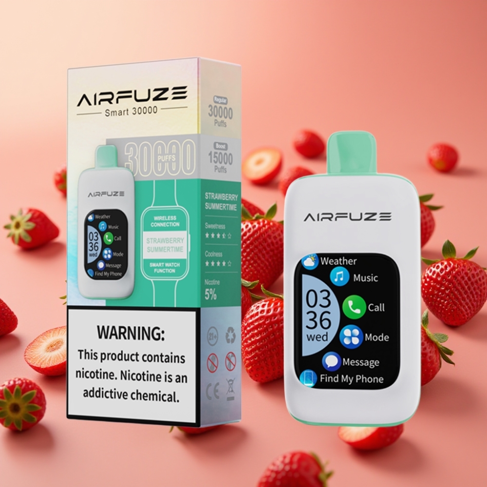 AirFuze Smart 30000 Puffs Touch Skærm Jordbær Sommer