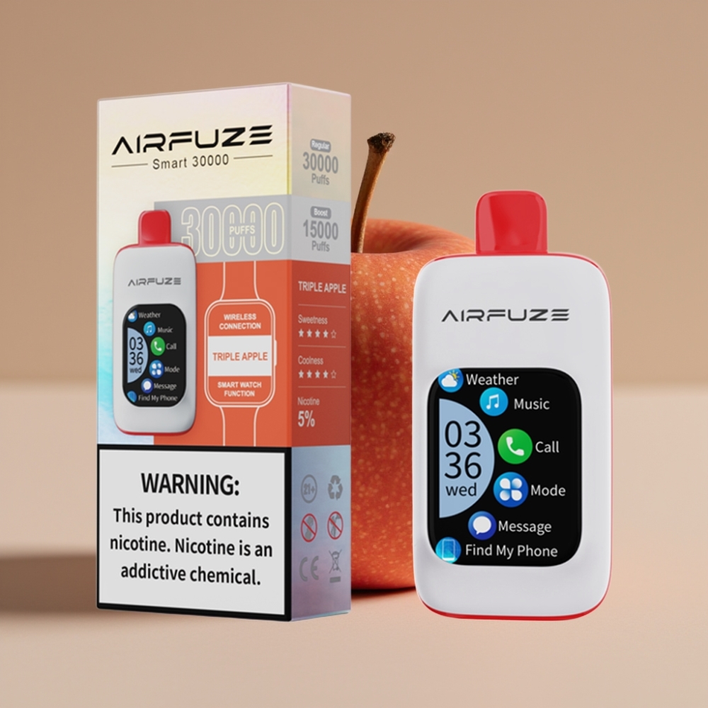 AirFuze Smart 30000 Puffs Triple Æble Display Touch Skærm Type-C