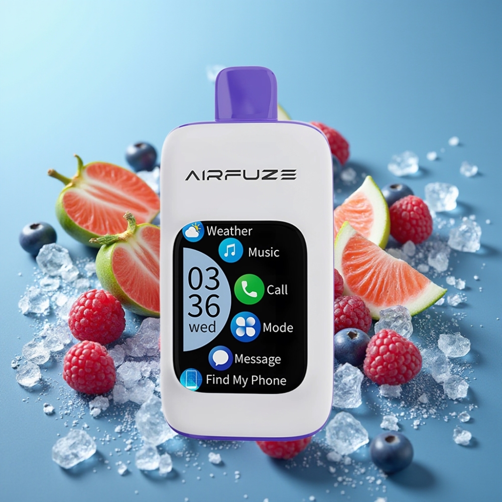 Airfuze Smart Pro 40000 Puffs 20ML 900mAh Bluetooth Blå Razz Is