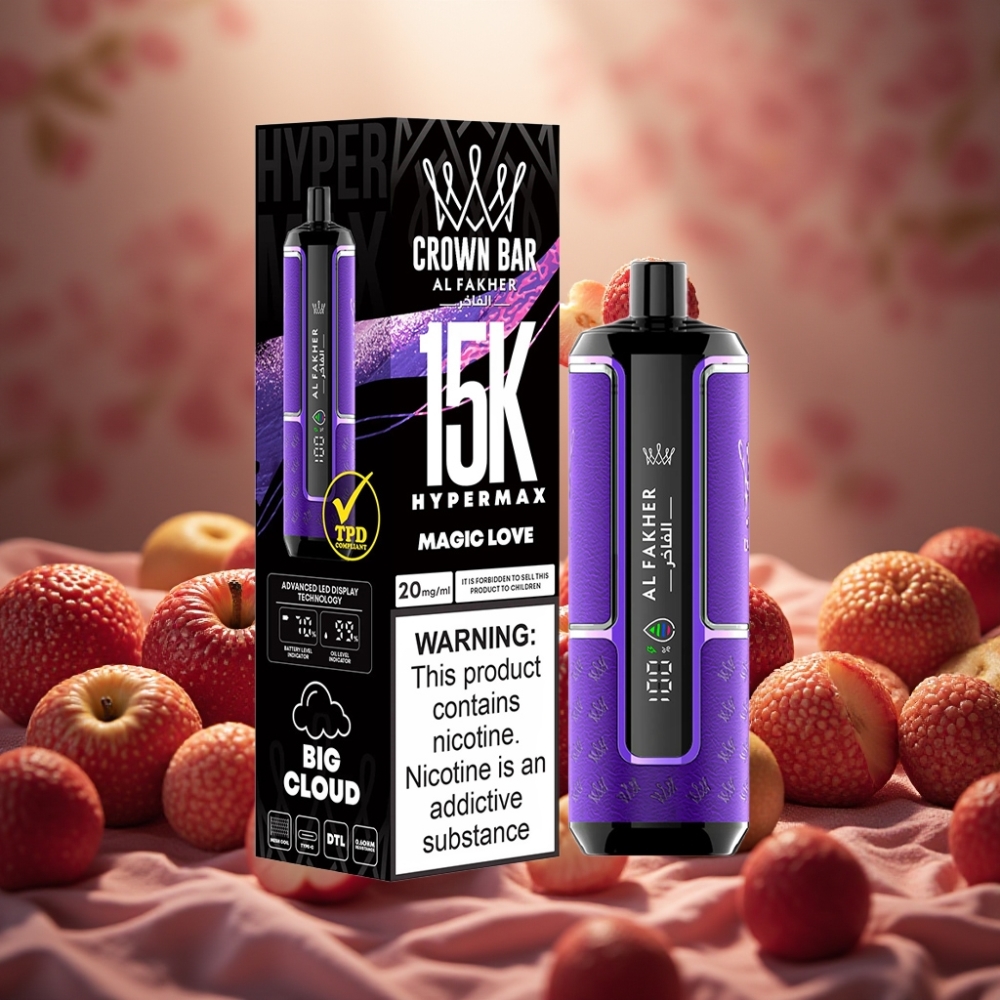 Al Fakher Crown Bar 15K Hypermax 22ml 600mAh Magisk Kærlighed Disposable Vape