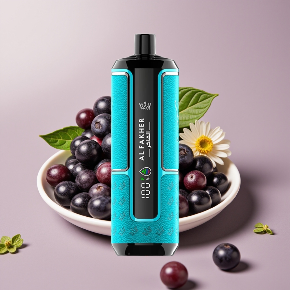 Al Fakher Crown Bar 15K Hypermax Engangs Vape Kit - Solbær Mynte - 22ml - 600mAh