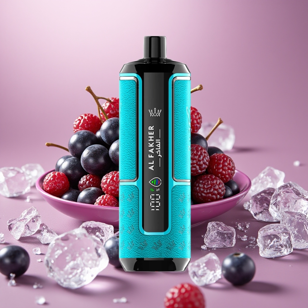 Al Fakher Crown Bar 15K Hypermax Engangs Vape Kit Sortebær Is - 22ml - 15.000 Puffs - 6mg/ml