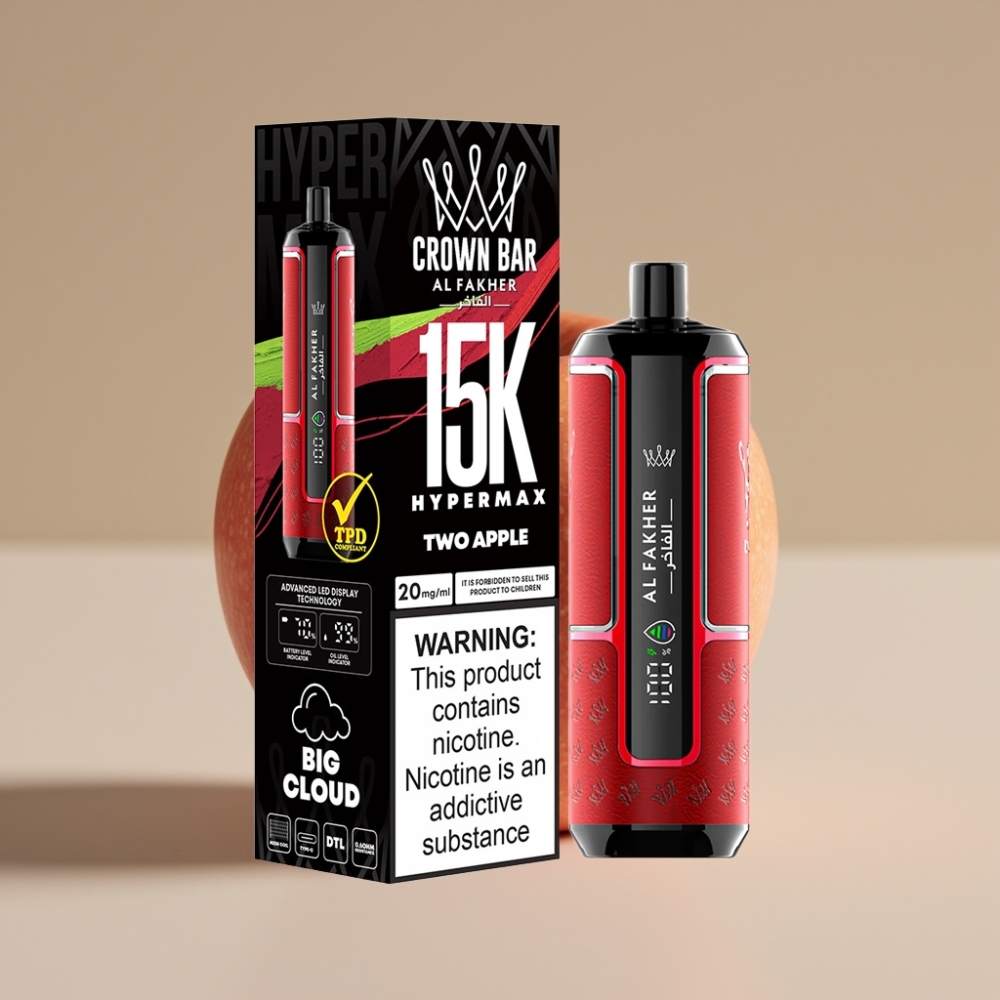 Al Fakher Crown Bar 15K Hypermax Engangs Vape Kit To Æbler 22ml 600mAh