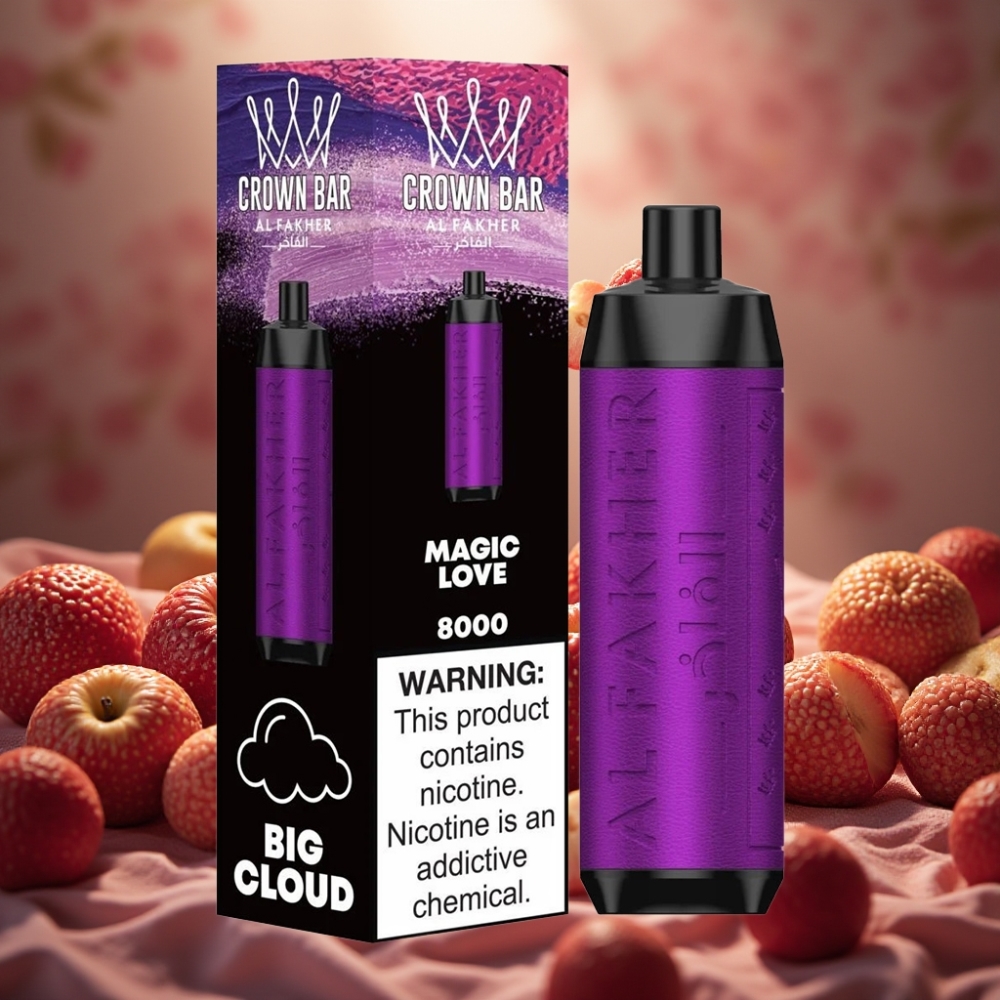 Al Fakher Crown Bar 8000 Crystal 18ml 5mg 600mAh Magic Kærlighed