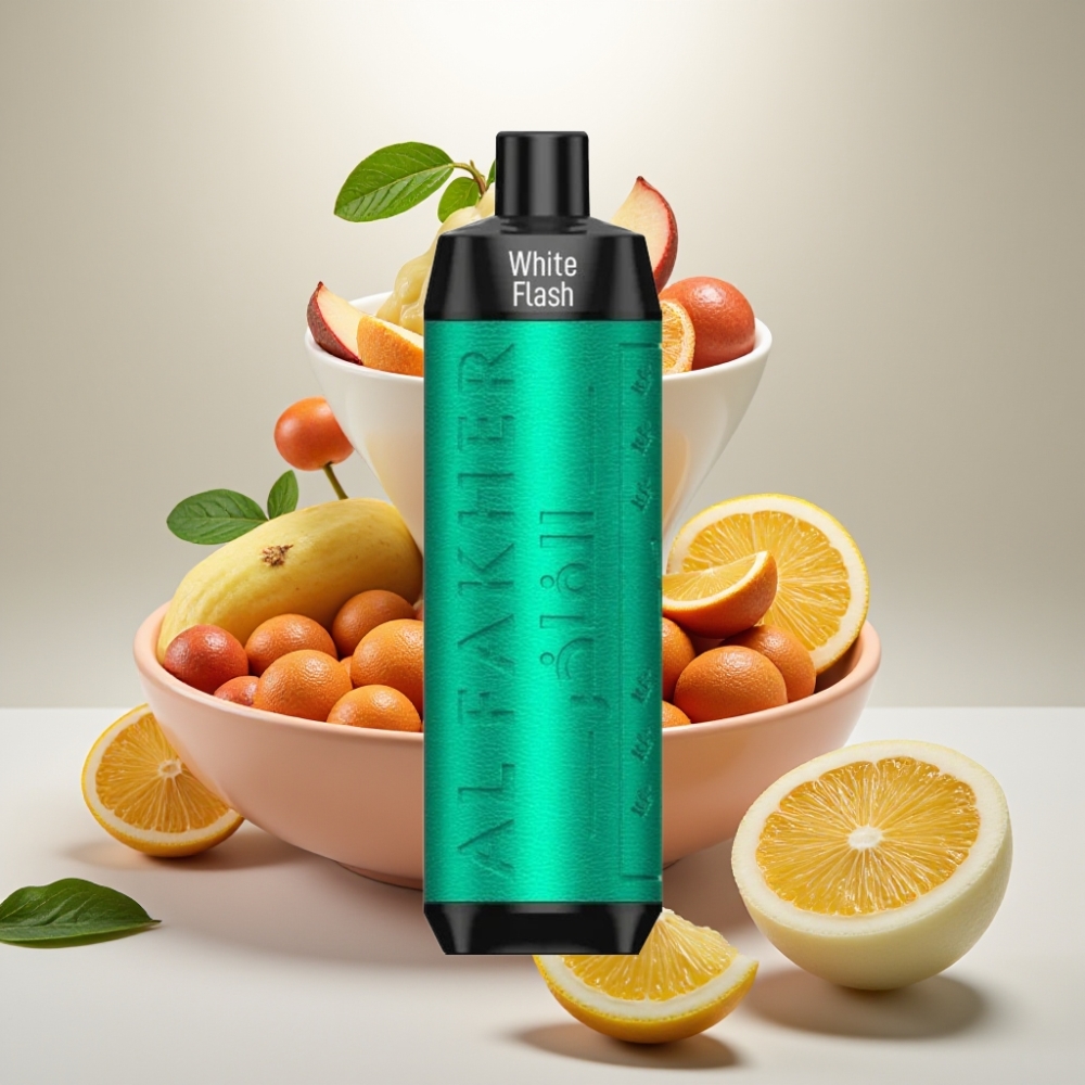 Al Fakher Crown Bar 8000 Crystal 600mAh Hvidt Lyn vape distributor in Denmark