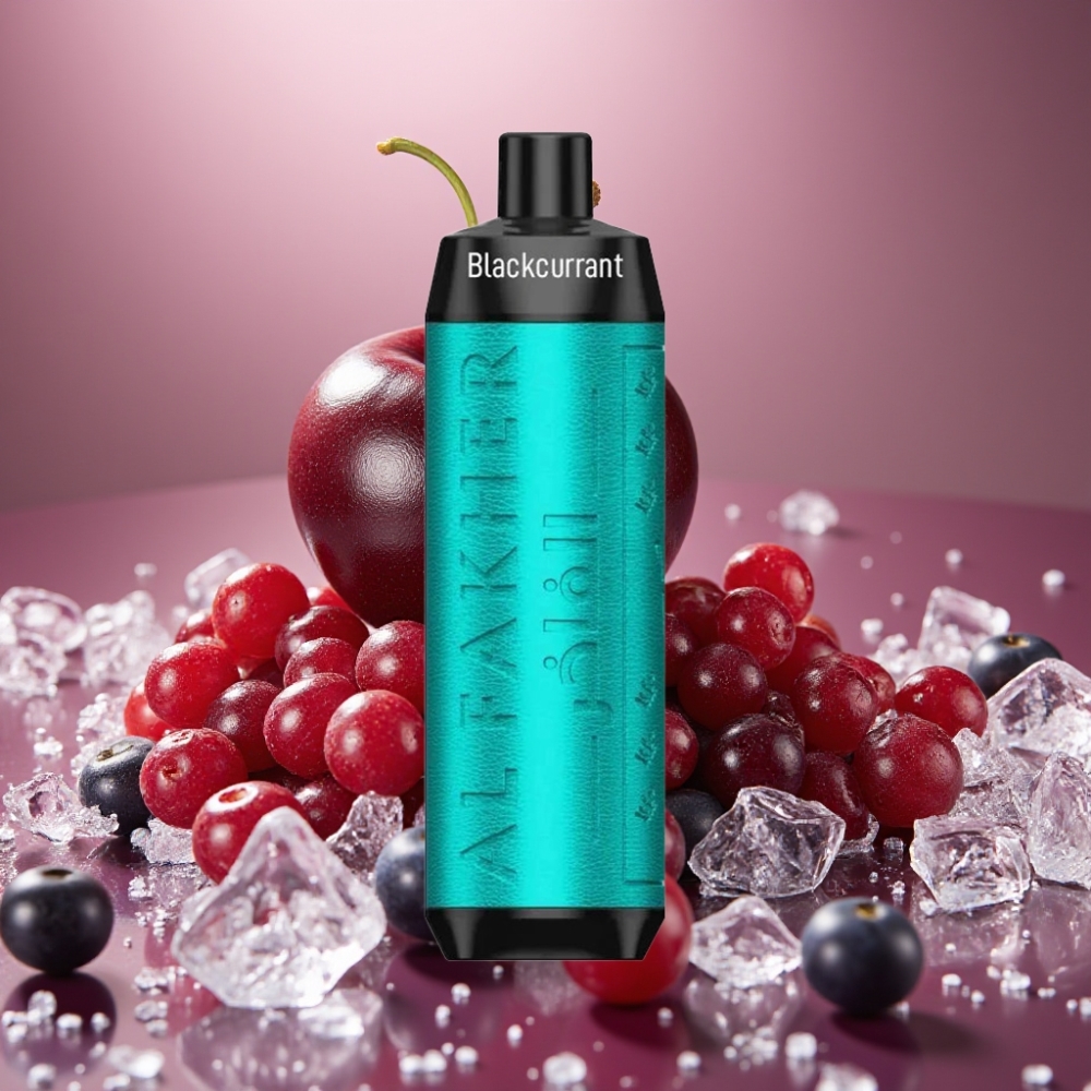 Al Fakher Crown Bar 8000 Crystal Disposable Vape 600mAh 18ml 5mg Sort Solbær Is