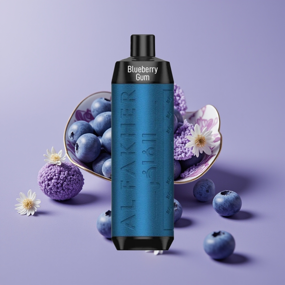Al Fakher Crown Bar 8000 Crystal Engangs Vape Blåbær Tyggegummi – 18ml – 5mg Nikotin