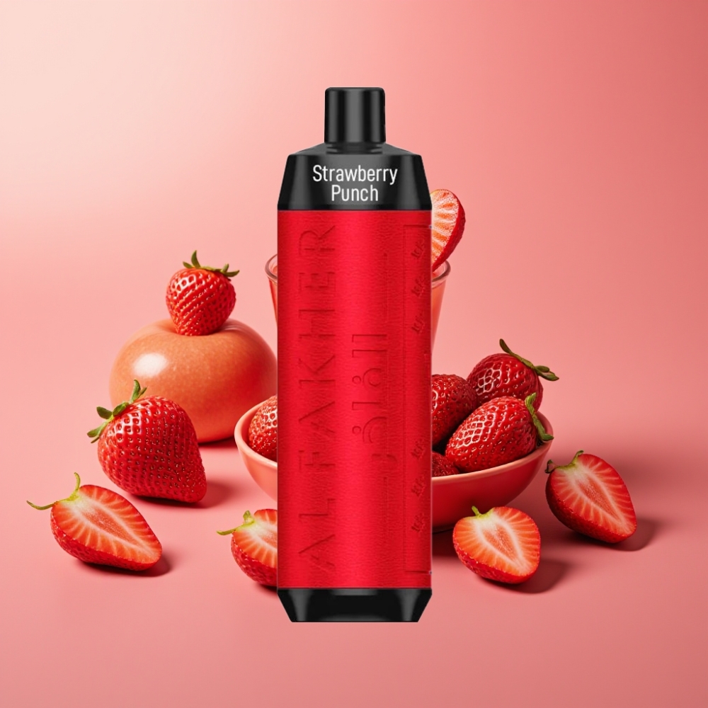 Al Fakher Crown Bar 8000 Crystal Engangs Vape Jordbær Punch 600mAh 18ml