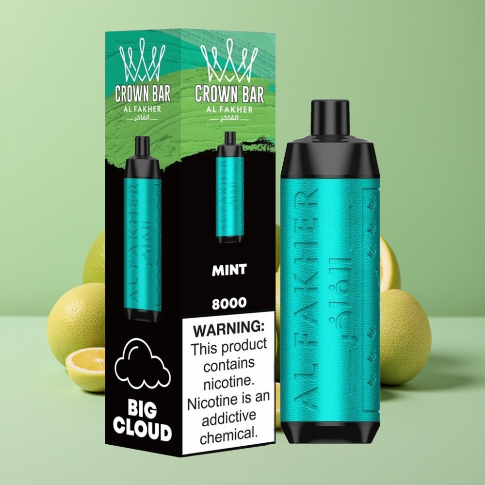 Al Fakher Crown Bar 8000 Crystal Mint 18ml 5mg Nikotin 600mAh Type-C