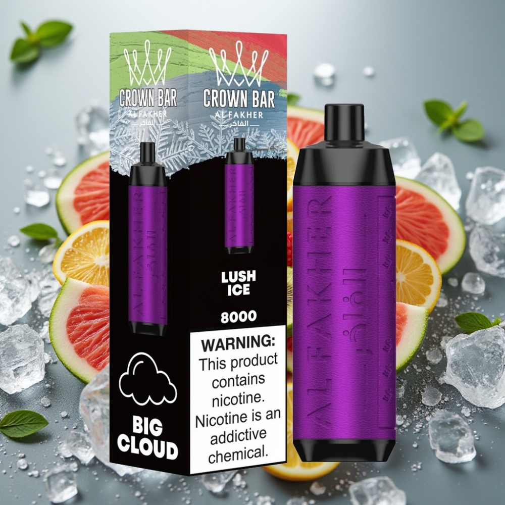 Al Fakher Crown Bar 8000 Iskær Disposable Vape 600mah 18ml 5mg