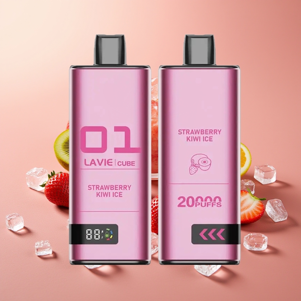 Lavie Cube 20000 Puffs Engangs Vape Jordbær Kiwi Is 28ML Type C
