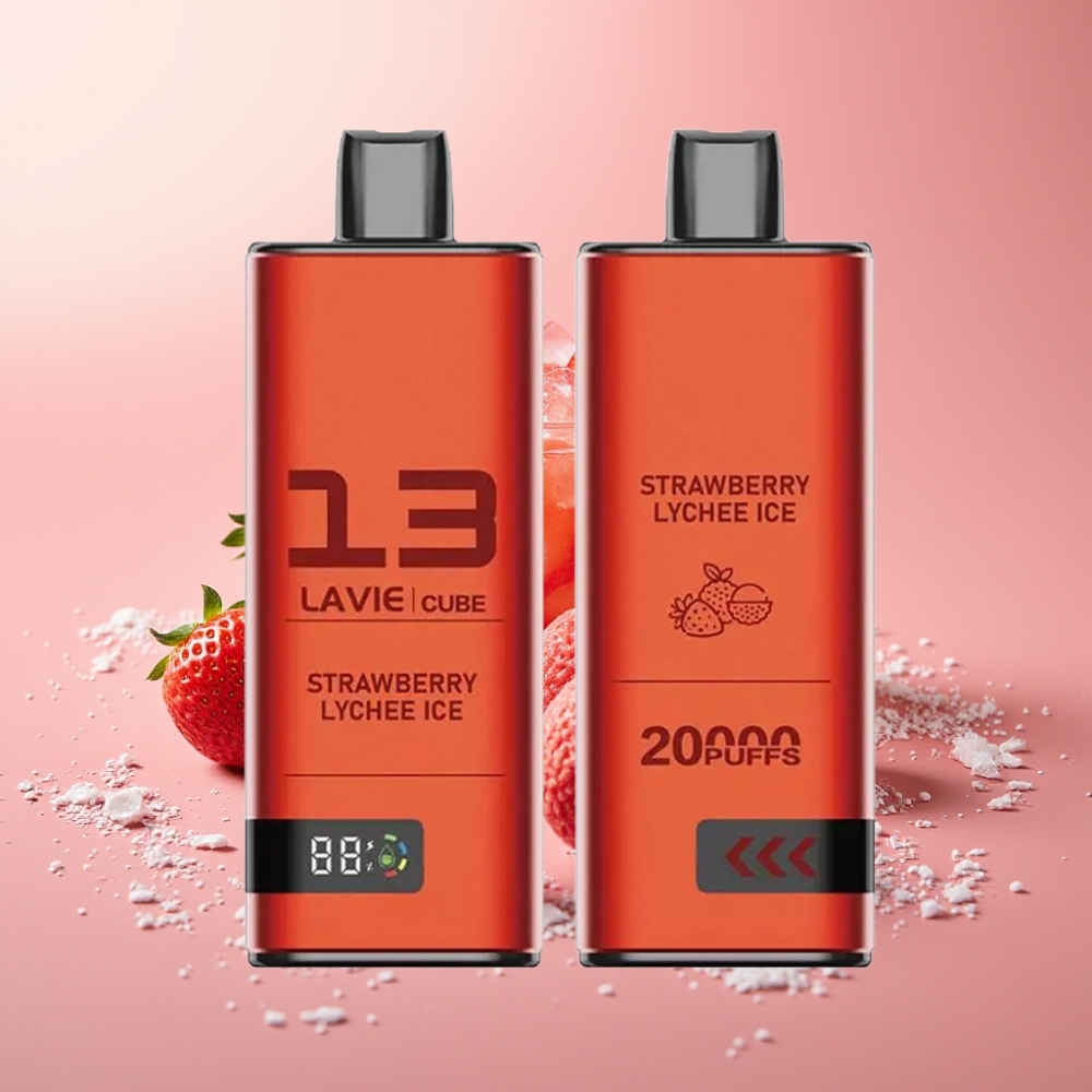 Lavie Cube 20000 Puffs Engangs Vape Jordbær Lychee Is 28ML Type C