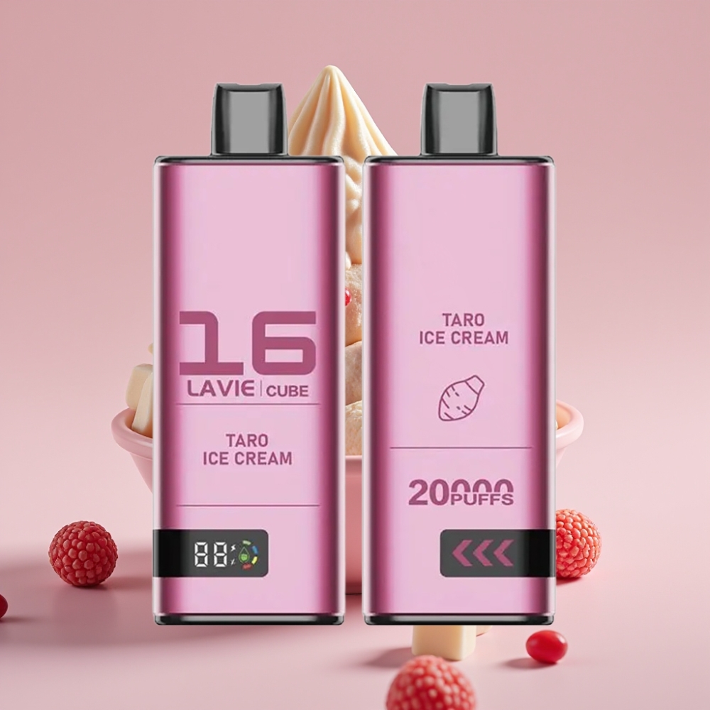 Lavie Cube 20000 Puffs Engangs Vape Taro Is (2%/5% Salt Nic, 28ML, Type C)