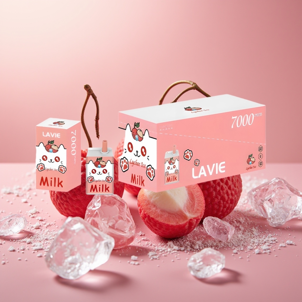 LAVIE Milk 7000 Puffs 16ML Litchi Is Type C Opladning