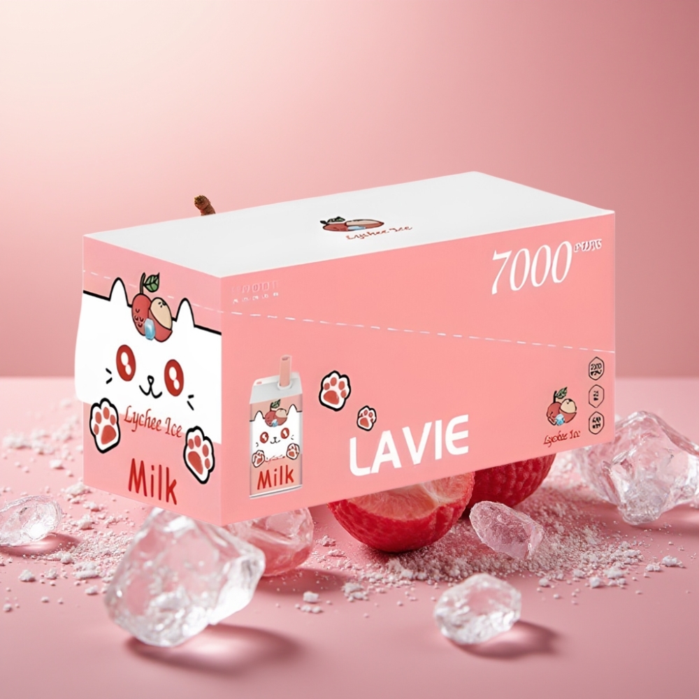 LAVIE Milk 7000 Puffs 16ML Litchi Is Type C Opladning