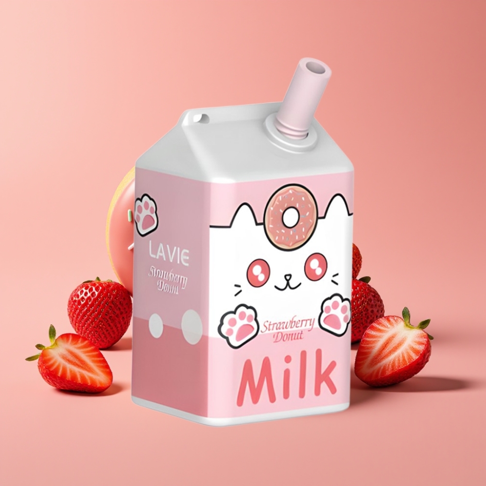 LAVIE Milk 7000 Puffs Jordbær Donut 16ML Type C vape distributor in Denmark