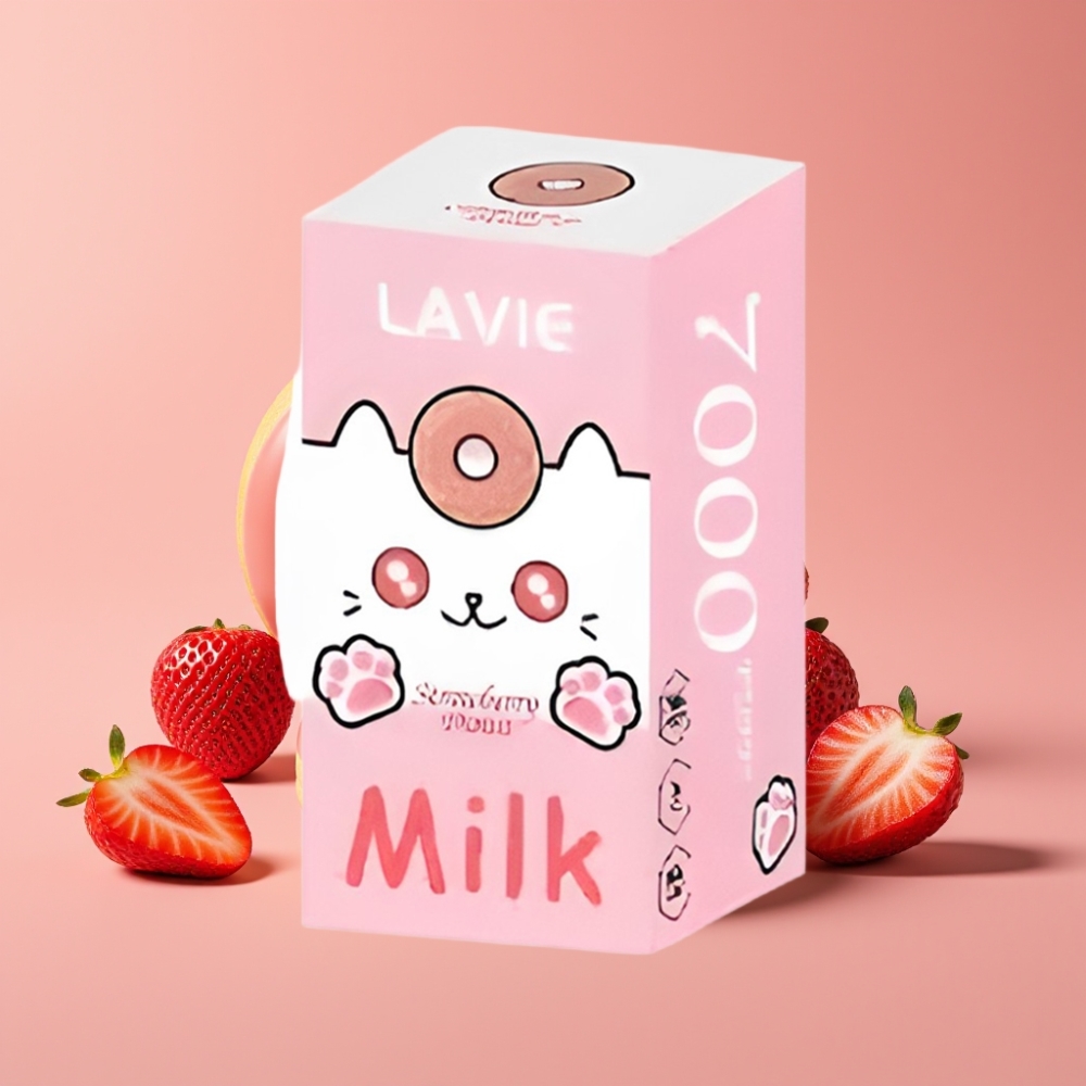 LAVIE Milk 7000 Puffs Jordbær Donut 16ML Type C vape distributor in Denmark