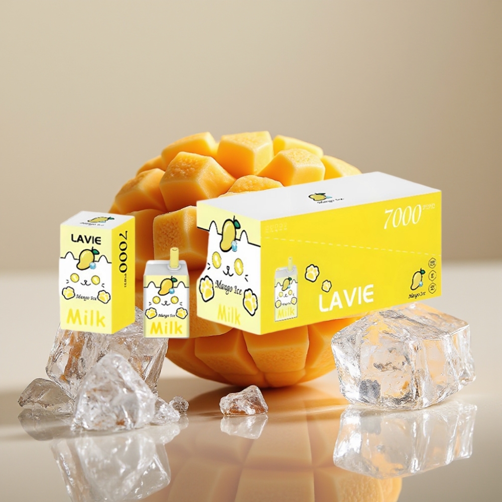 LAVIE Milk 7000 Puffs Mango Is 16ML 5% Nikotin Type C Opladning