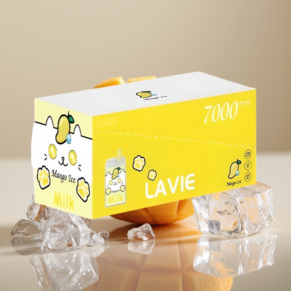 LAVIE Milk 7000 Puffs Mango Is 16ML 5% Nikotin Type C Opladning