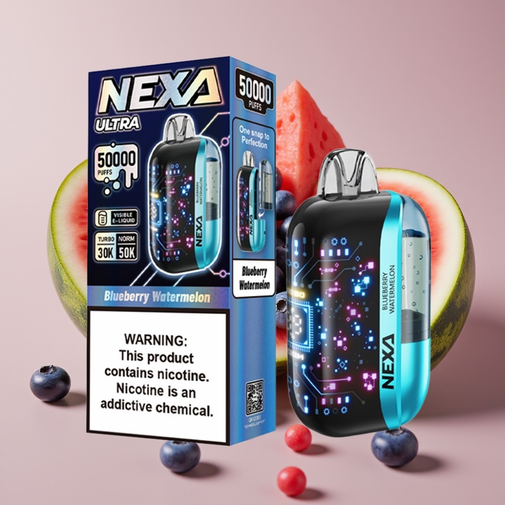 NEXA Ultra 50000 Puffs 20ml 5% Nikotin Blåbær Vandmelon Disposable Vape