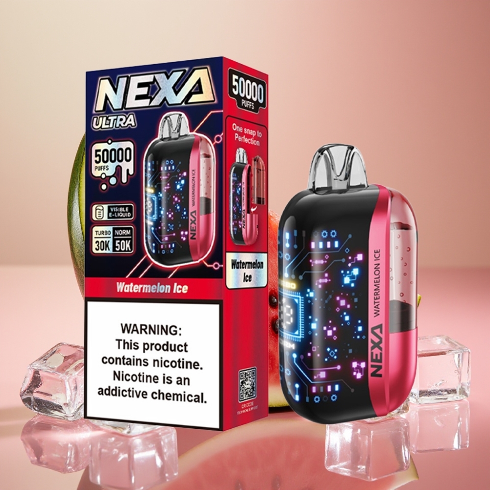 NEXA Ultra 50000 Puffs 20ml 5% Nikotin Vandmelon Is Disposable Vape