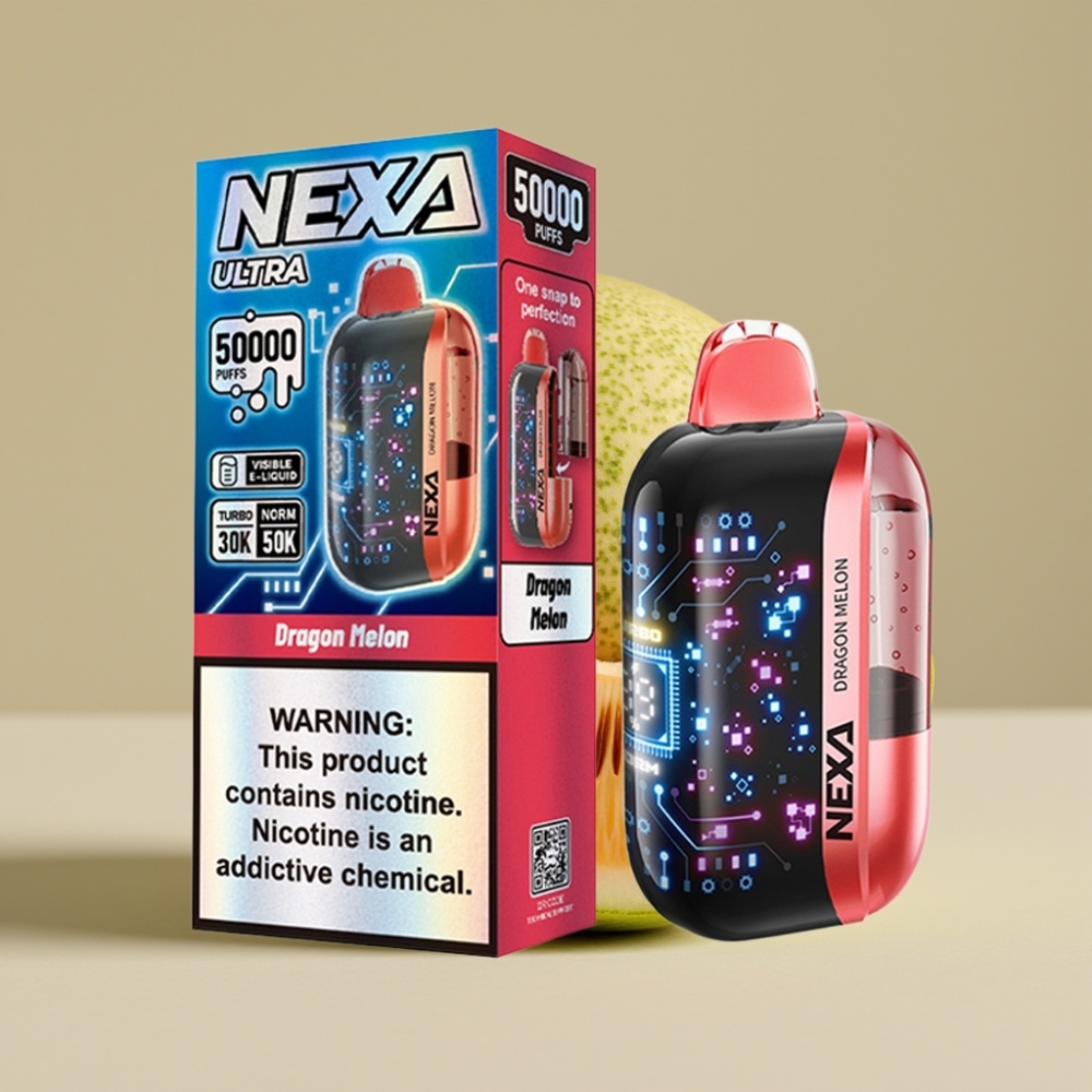 NEXA Ultra 50000 Puffs 20ml Dragen Melon Disposable Vape med 3D Skærm