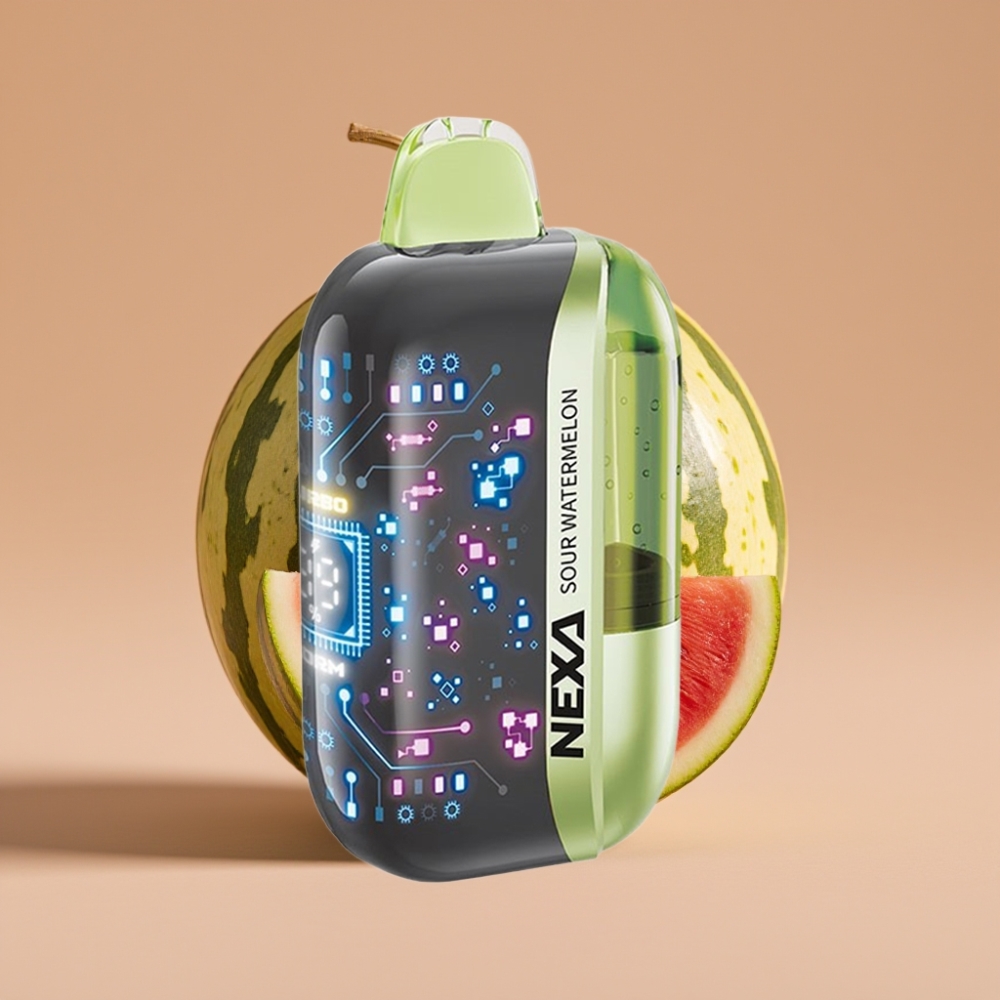 NEXA Ultra 50K Disposable Vape 20ml 5% Nikotin Sur Vandmelon 3D Skærm