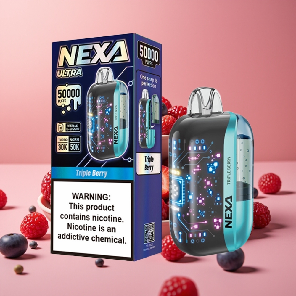 NEXA Ultra 50K Disposable Vape 20ml 5% Nikotin Triple Bær Type-C Opladning