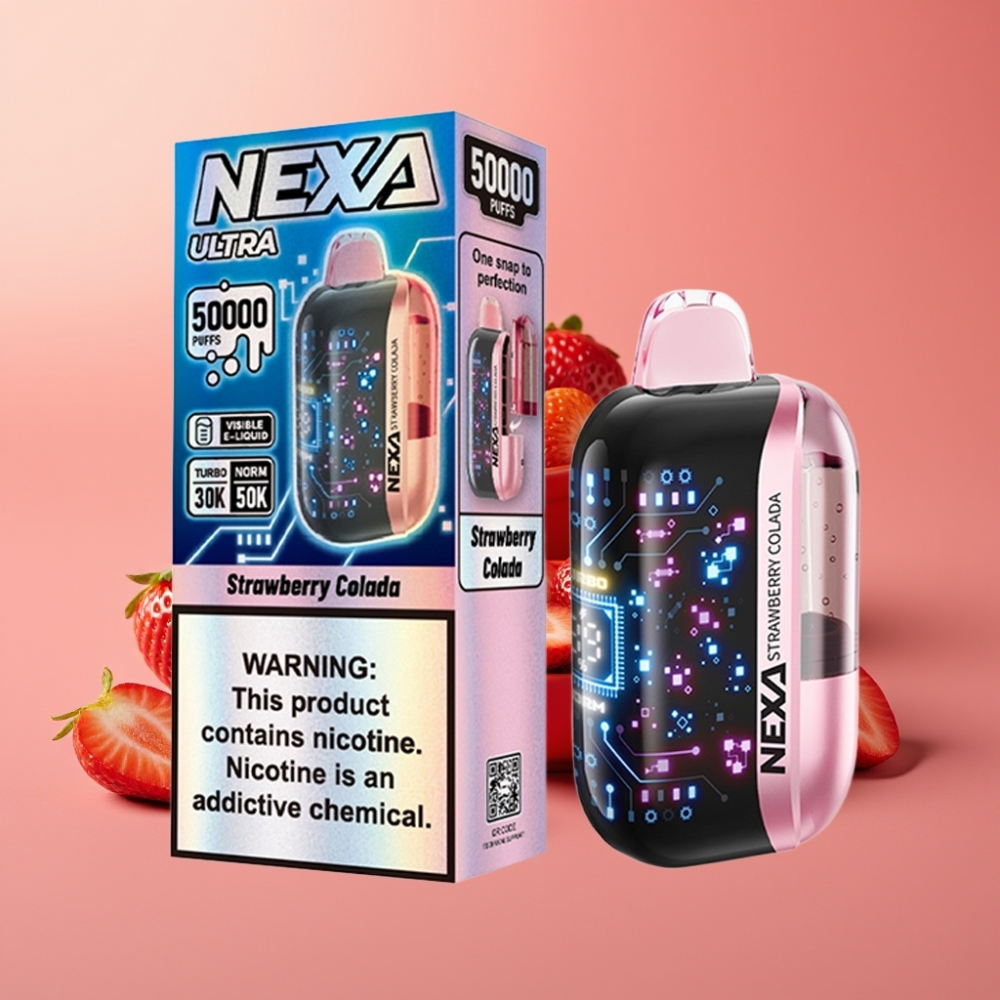NEXA Ultra 50K Engangs Vape Jordbær Colada 20ml 5% Nikotin Type-C