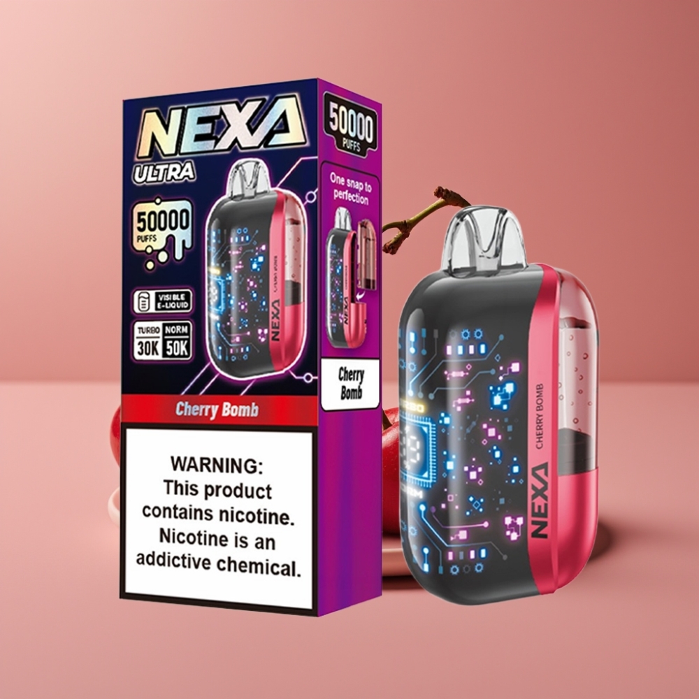 NEXA Ultra 50K Engangs Vape Kirsebær Bomp 20ml 5% Nikotin 800mAh