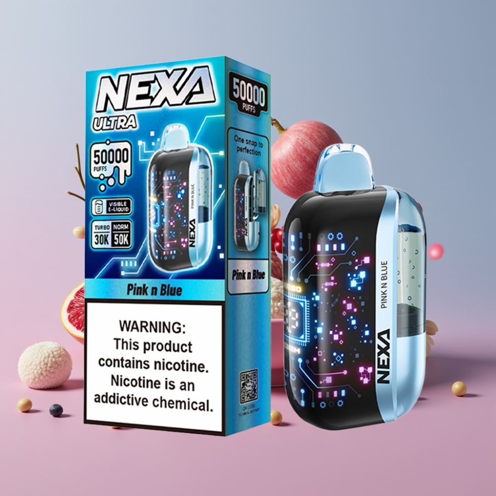 NEXA Ultra 50K Engangs Vape Pink N Blå med 20ml og 5% Nikotin