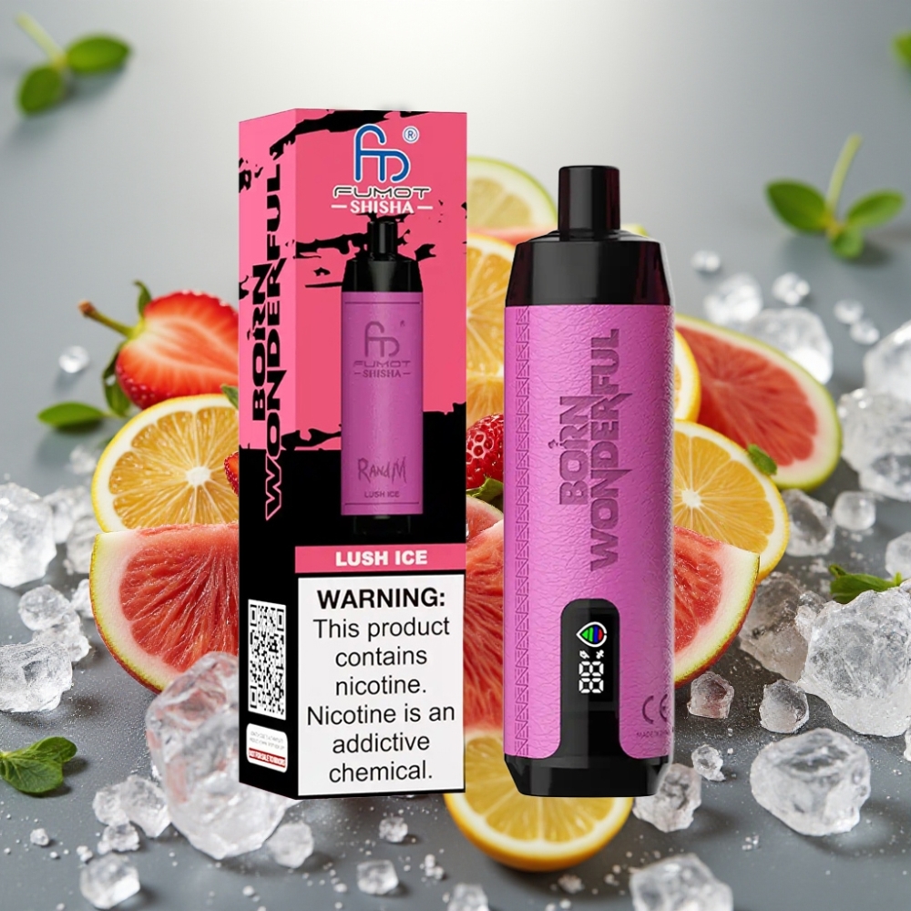 RandM Fumot Shisha 10000 Puffs 18ml 0.6ohm Mesh Lush Is Disposable Vape