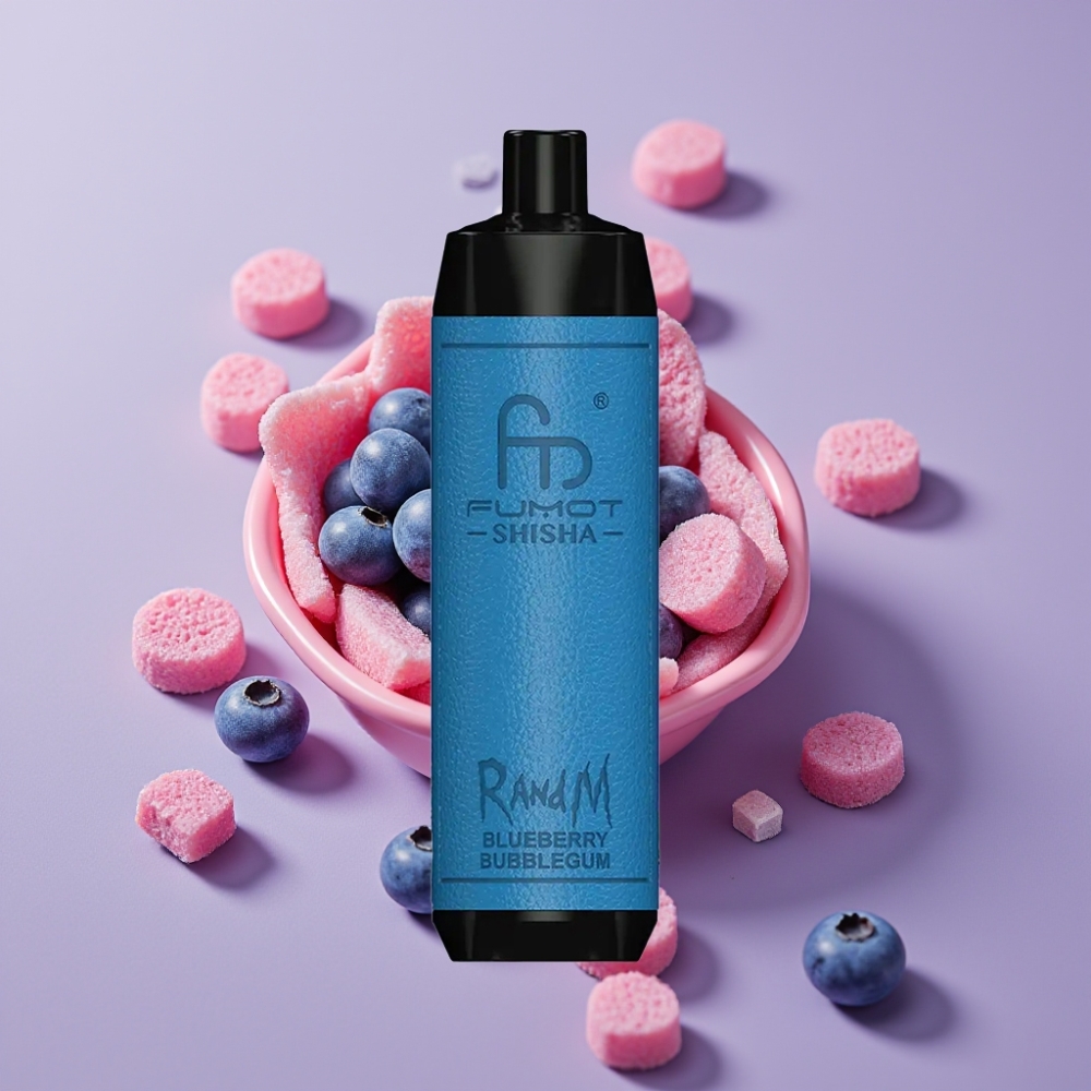 RandM Fumot Shisha 10000 Puffs 18ml Blåbærtyggegummi Disposable Vape