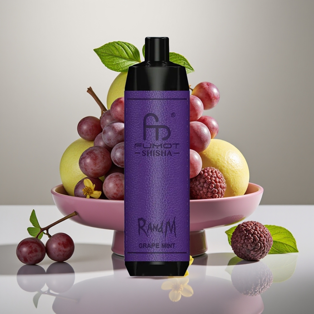 RandM Fumot Shisha 10000 Puffs 18ml Druemynte Type-C 0,5% Nikotin