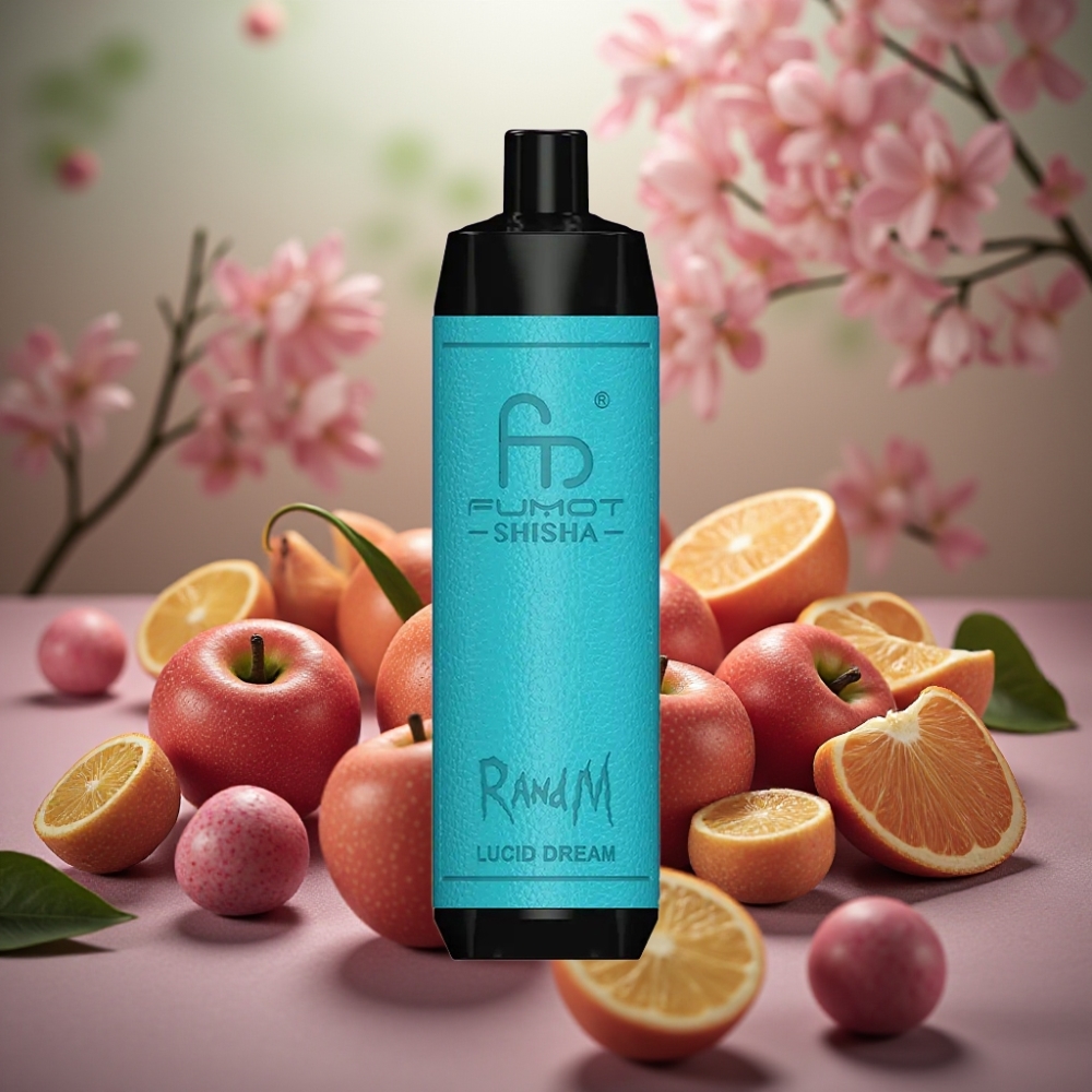 RandM Fumot Shisha 10000 Puffs 18ml Lys Drøm Type-C 0,5% Nikotin