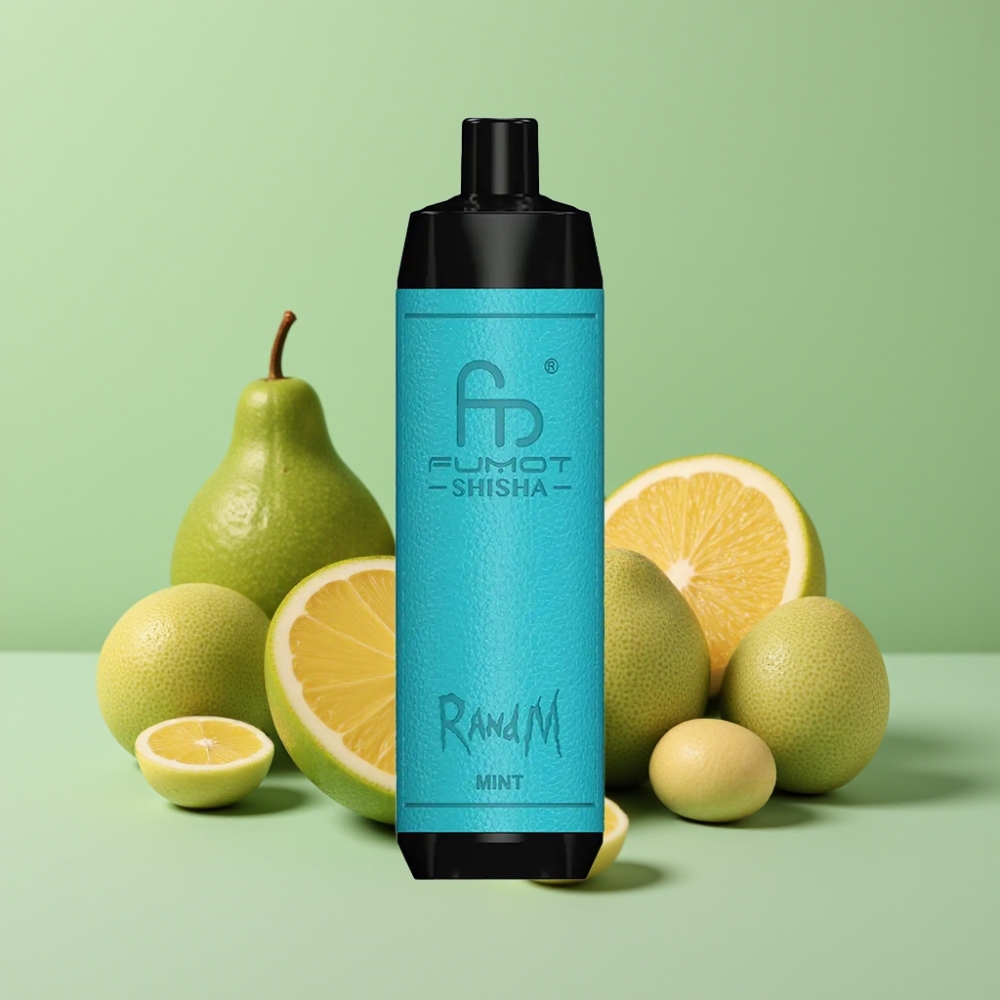 RandM Fumot Shisha 10000 Puffs 18ml Mynte Type-C Opladning 0.5% Nikotin