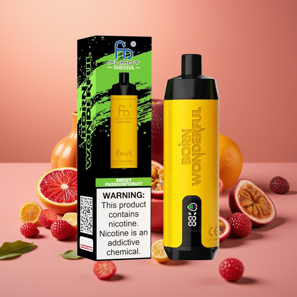 RandM Fumot Shisha 10000 Puffs 18ml Sødt Passionsfrugt Type-C 850mAh