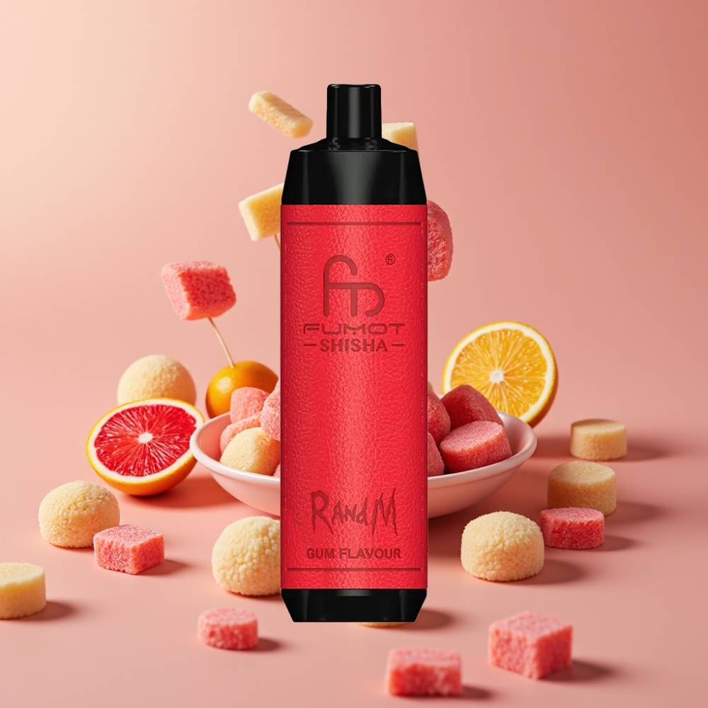 RandM Fumot Shisha 10000 Puffs 18ml Tyggegummi Smag 850mAh Type-C