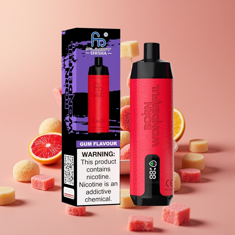 RandM Fumot Shisha 10000 Puffs 18ml Tyggegummi Smag 850mAh Type-C