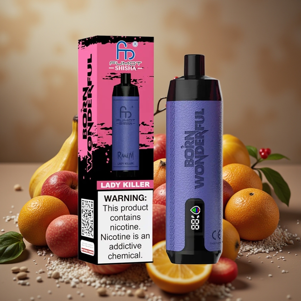 RandM Fumot Shisha 10000 Puffs 18ml Type-C Lady Killer (Dame Dræber)