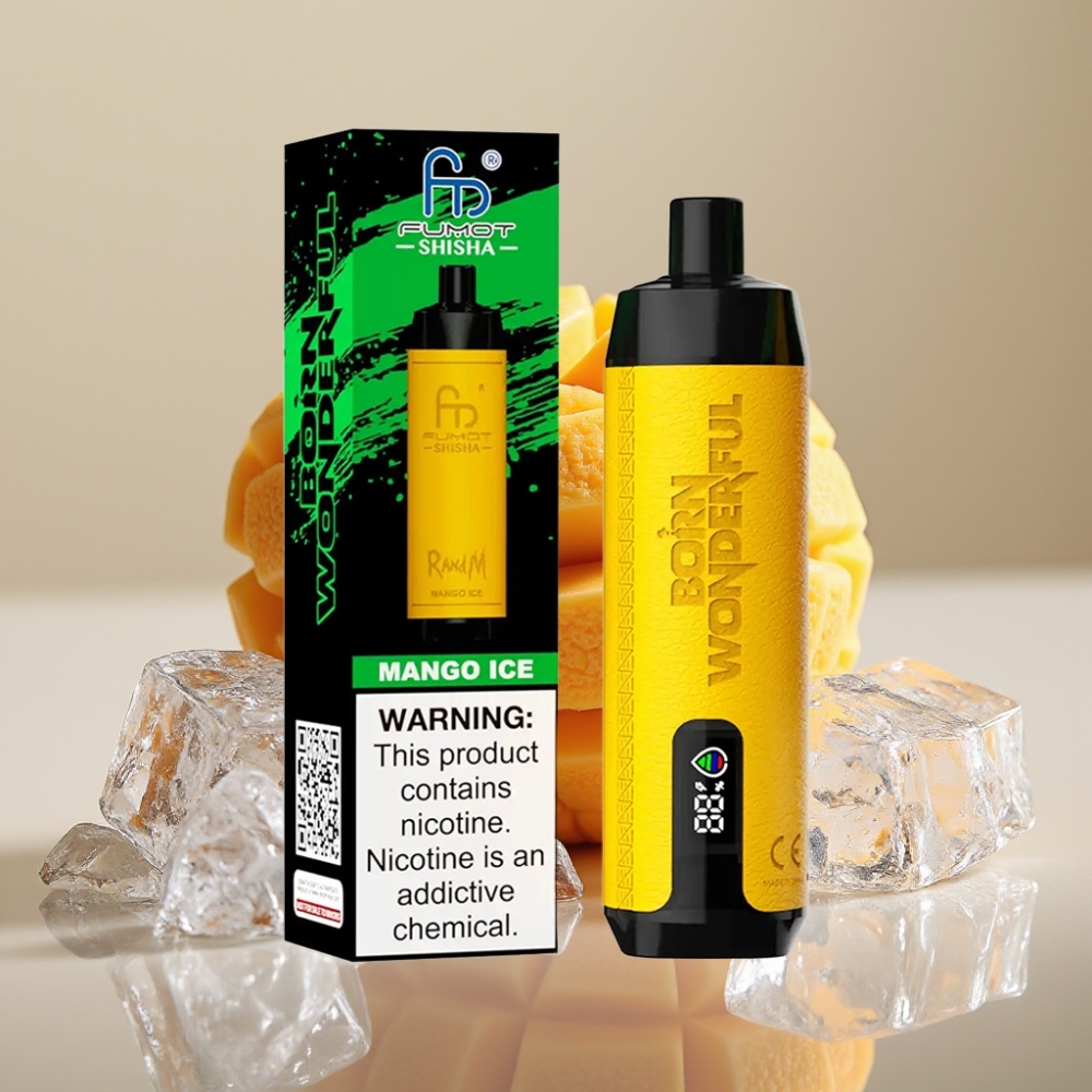 RandM Fumot Shisha 10000 Puffs 18ml Type-C Mango Is Disposable Vape