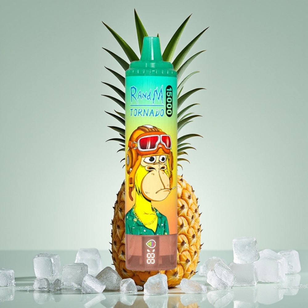 Fumot RandM Tornado 15000 Puffs 25ml 850mAh Ananas Is Mesh Coil Type-C LCD