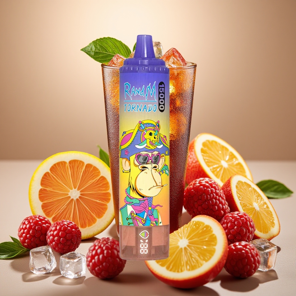 Fumot RandM Tornado 15000 Puffs 25ml 850mAh Cola Is Mesh Coil Type-C LCD