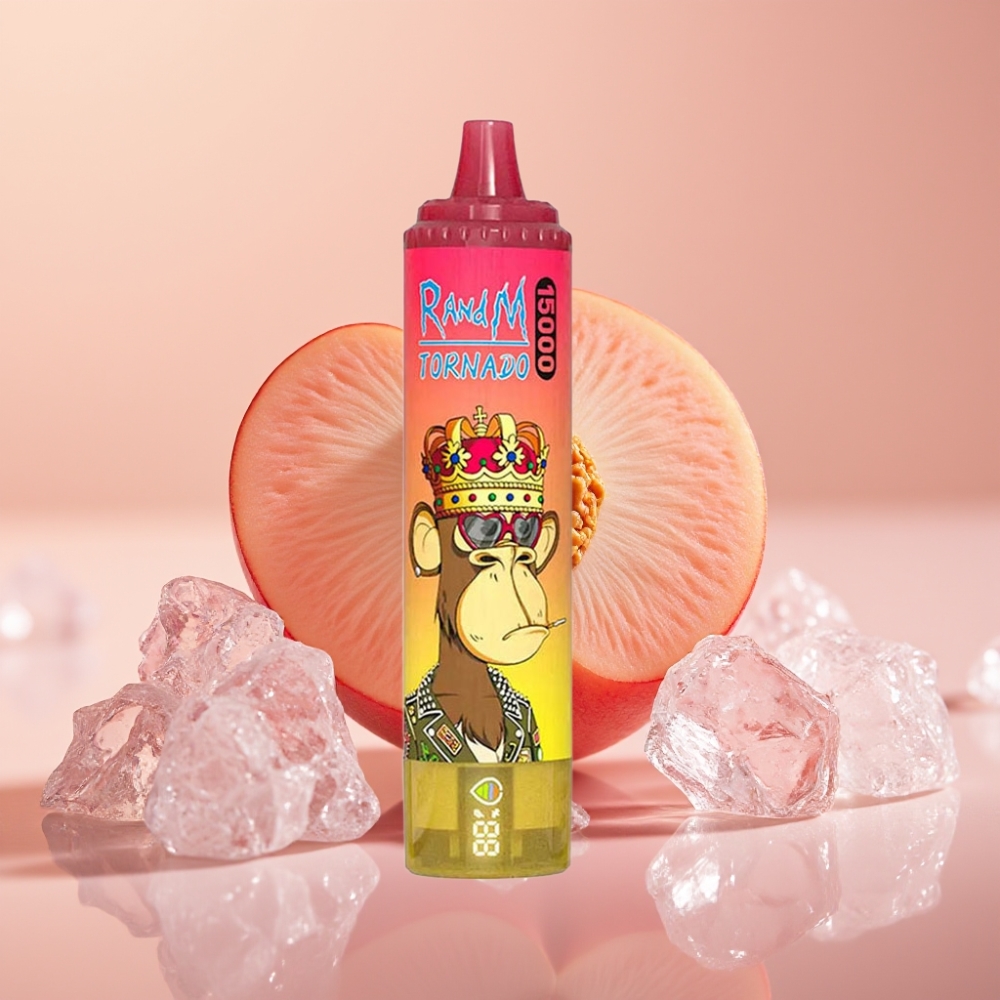 Fumot RandM Tornado 15000 Puffs 25ml 850mAh Fersken Is Mesh Coil