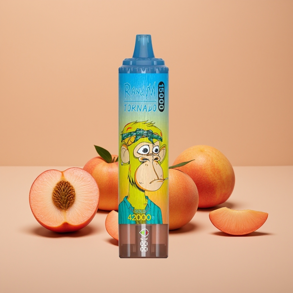 Fumot RandM Tornado 15000 Puffs 25ml 850mAh Fersken Mango Mesh Coil Type-C