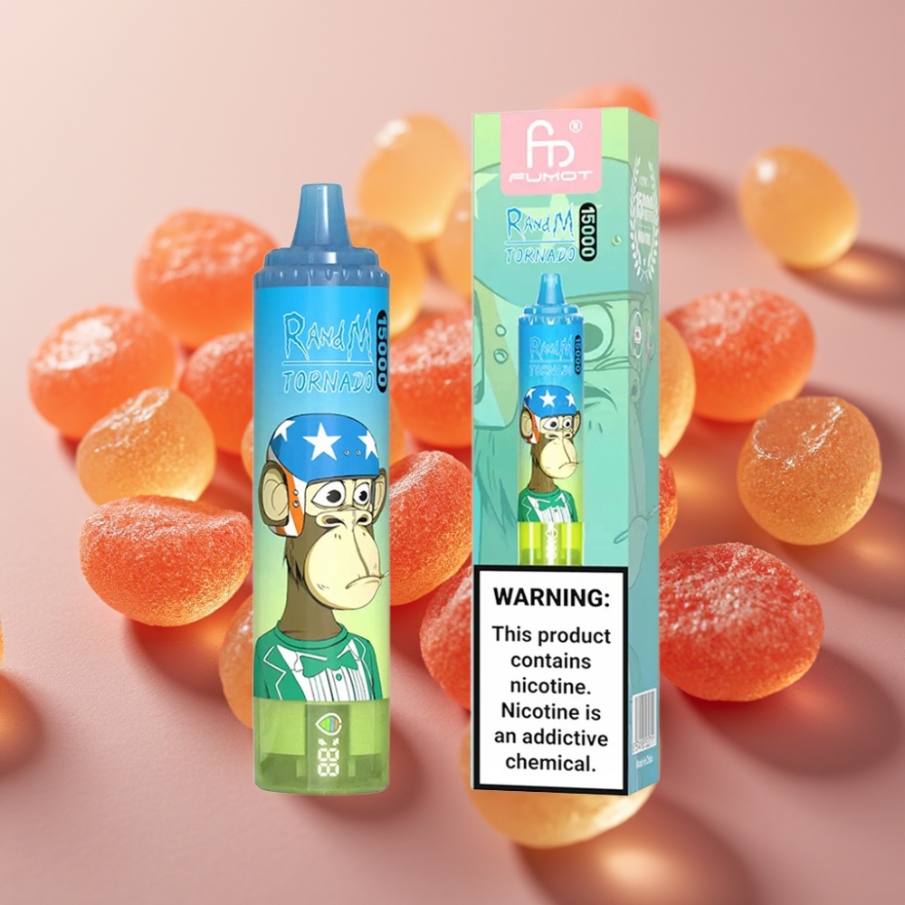 Fumot RandM Tornado 15000 Puffs 25ml 850mAh Gummibjørn Mesh Coil Type-C