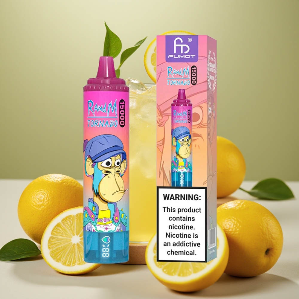 Fumot RandM Tornado 15000 Puffs 25ml 850mAh Iskold Citronvand Mesh Coil